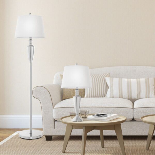 3 Piece Lamp with Set Modern Floor Lamp and 2 Table Lamps - Image 6