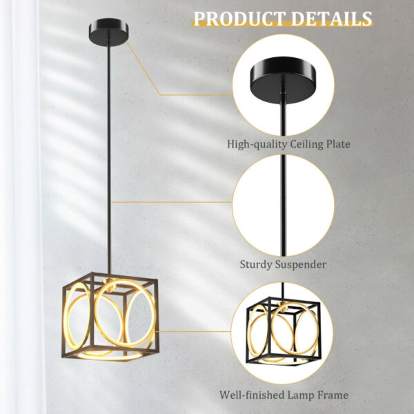 Modern LED Pendant Light with 42 Inches Adjustable Suspender - Image 2