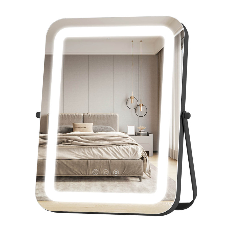 16 x 12 Inch Rectangular Vanity Makeup Mirror with 3 Color Dimmable Lighting - Image 7