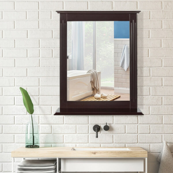 Wall-Mounted Multipurpose Vanity Mirror with Shelf - Image 9