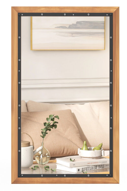 22 x 36 Inch Rectangular Frame Decor Wall Mounted Mirror with Back Board