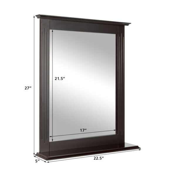 Wall-Mounted Multipurpose Vanity Mirror with Shelf - Image 7