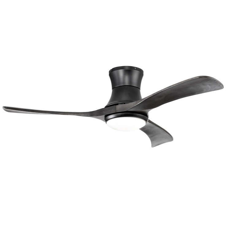 52 Inch Flush Mount Ceiling Fan with LED Light