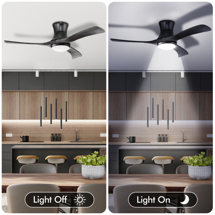 52 Inch Flush Mount Ceiling Fan with LED Light - Image 3