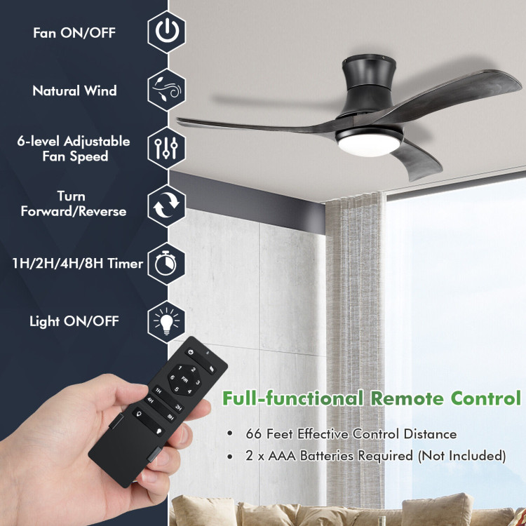52 Inch Flush Mount Ceiling Fan with LED Light - Image 10
