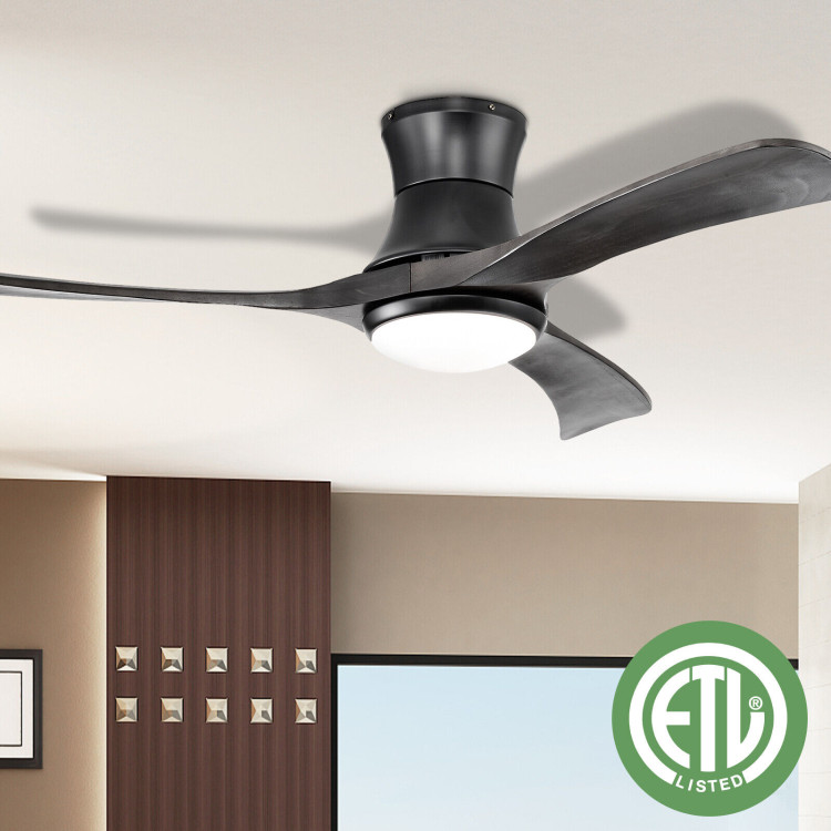 52 Inch Flush Mount Ceiling Fan with LED Light - Image 7
