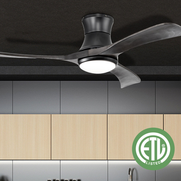 52 Inch Flush Mount Ceiling Fan with LED Light - Image 6