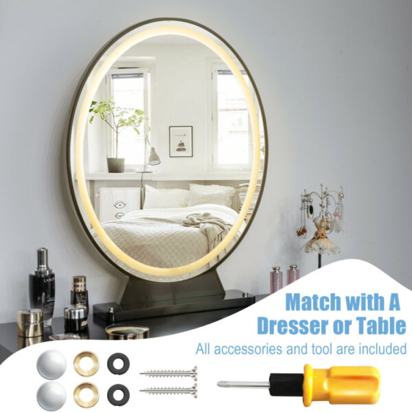 Hollywood Vanity Lighted Makeup Mirror Remote Control 4 Color Dimming - Image 2