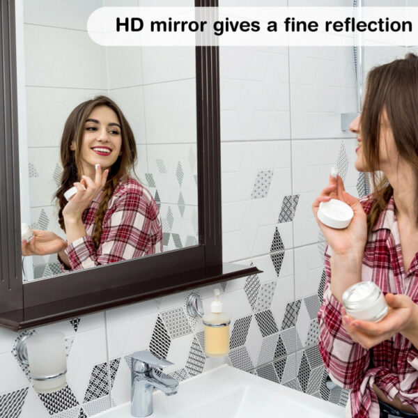 Wall-Mounted Multipurpose Vanity Mirror with Shelf - Image 4