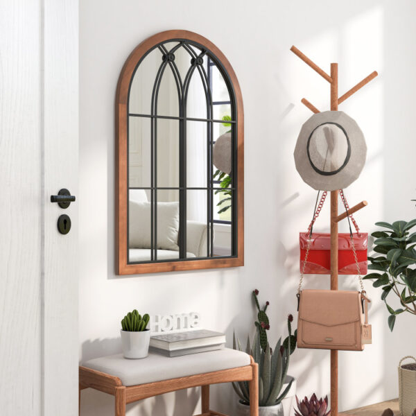 Arched Window Finished Mirror with Back Board - Image 6