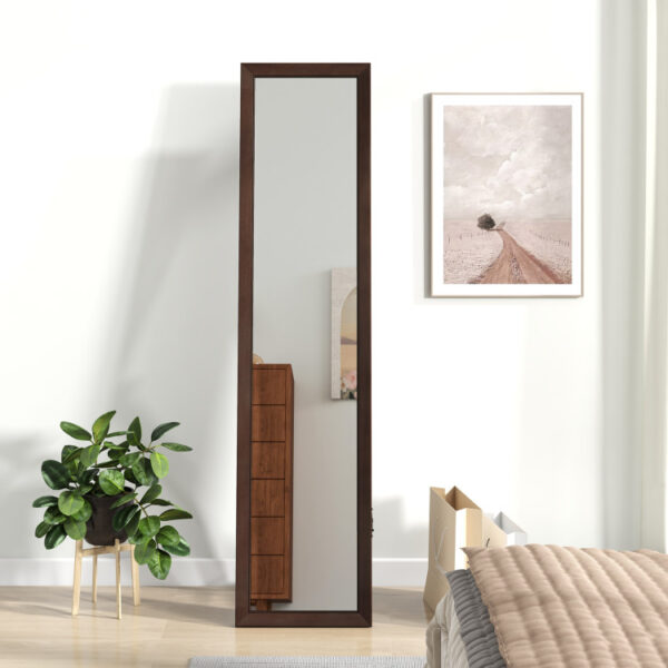 Full Length Mirror with Stand and Solid Wood Frame - Image 9