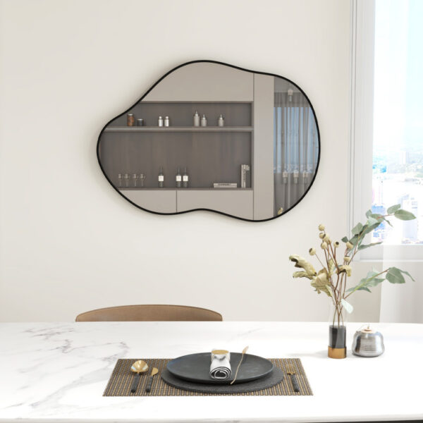 22 Inch x 30.5 Inch Irregular Wall Mounted Mirror with Premium Back Board - Image 5