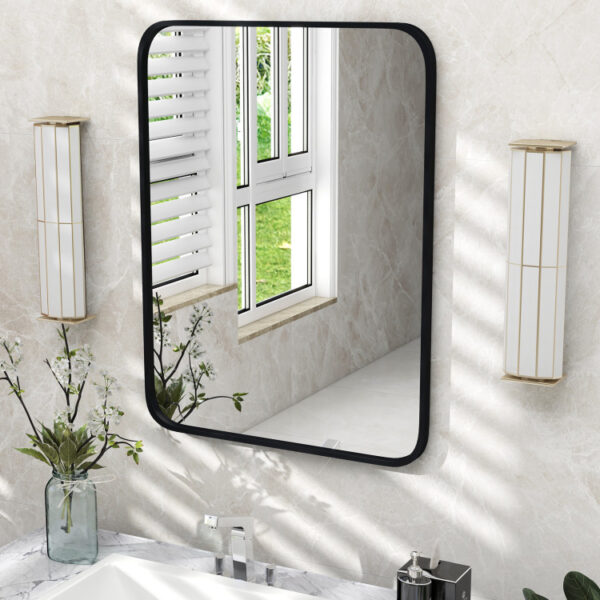 24 x 32 Inch Minimalist Wall Mounted Rectangle Mirror - Image 10