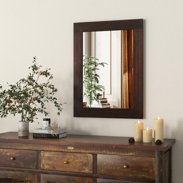 Wood Framed Wall Mirror for Bedroom Living Room Vanity Entryway - Image 8