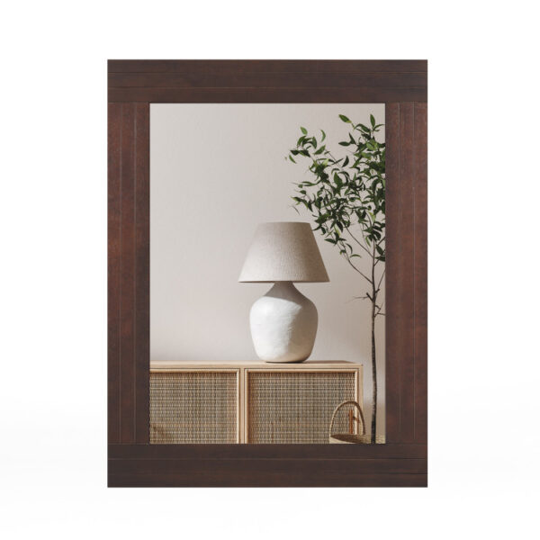 Wood Framed Wall Mirror for Bedroom Living Room Vanity Entryway