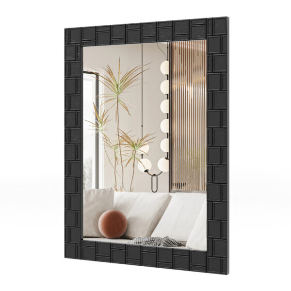 Wood Framed Wall Mirror Rectangle Vanity Mirror for Living Room Entryway - Image 8