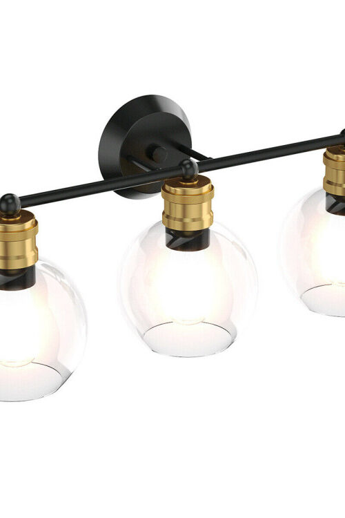 Modern 3-light Bubbled Glass Vanity Light