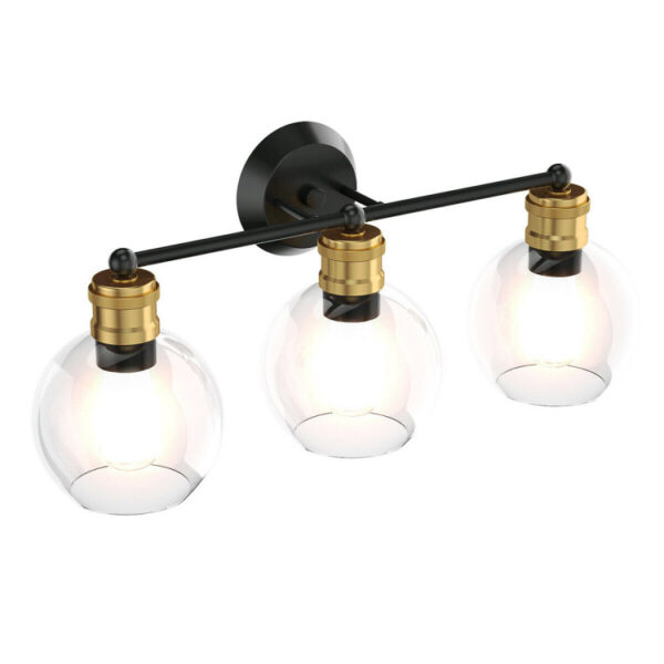 Modern 3-light Bubbled Glass Vanity Light