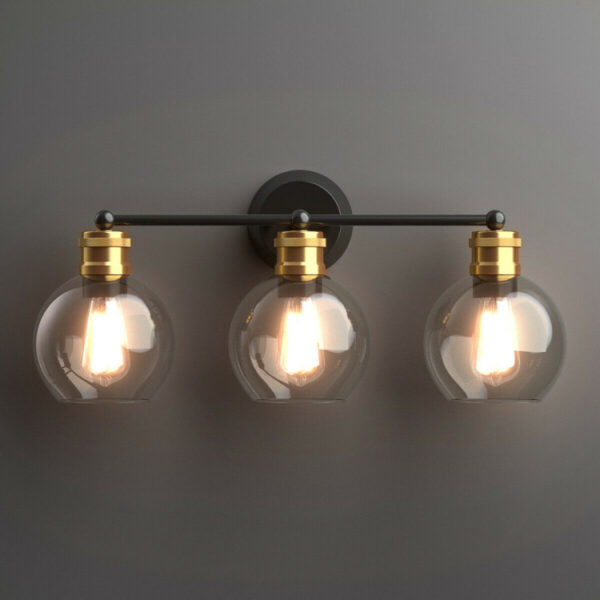 Modern 3-light Bubbled Glass Vanity Light - Image 7