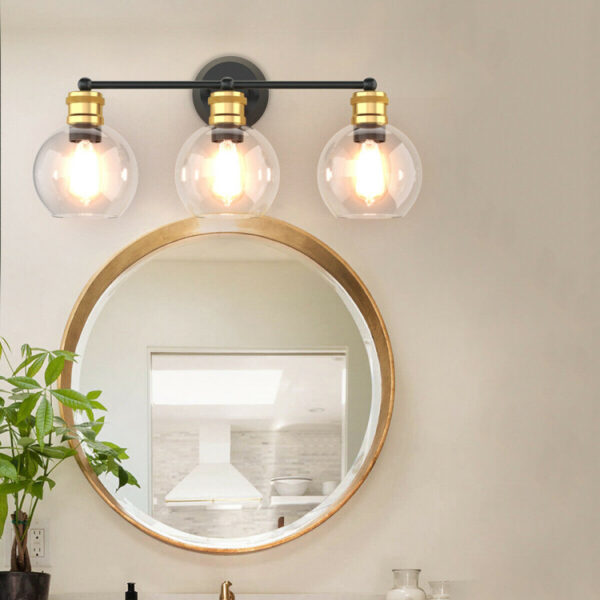 Modern 3-light Bubbled Glass Vanity Light - Image 12