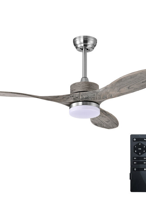 48 Inch Wood Ceiling Fan Indoor with LED Lights and 6 Speed Levels