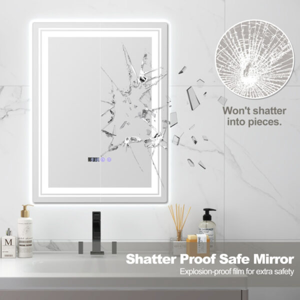 Defogging LED Bathroom Mirror with Memory Function and Anti-Fog - Image 7