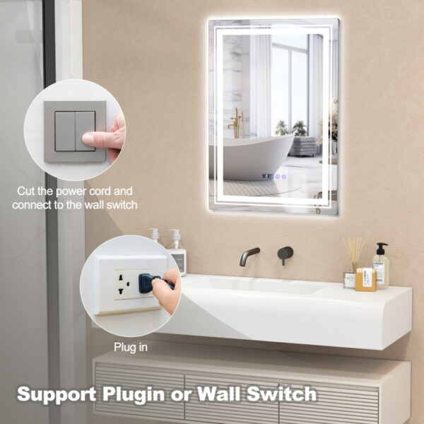 Defogging LED Bathroom Mirror with Memory Function and Anti-Fog - Image 5