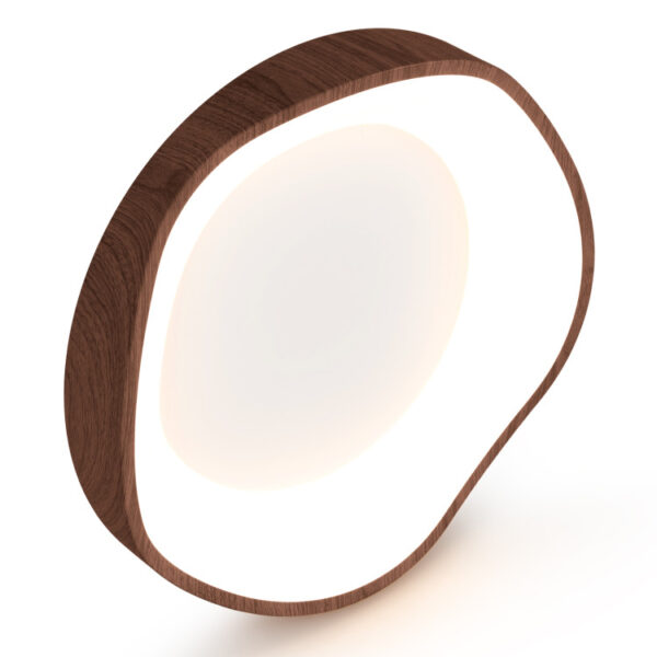 24W Modern LED Mount Ceiling Light with Wood Pattern and Metal Frame - Image 7