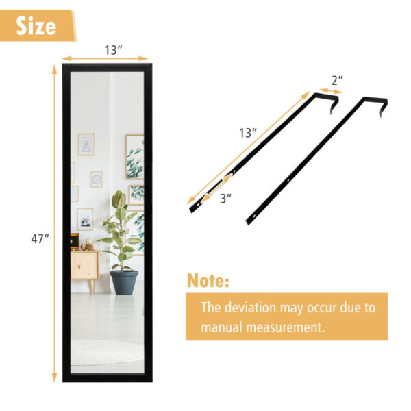 47 x 13 Inch Full Length Wall Mounted Mirror with PS Frame and Explosion-proof Film - Image 7