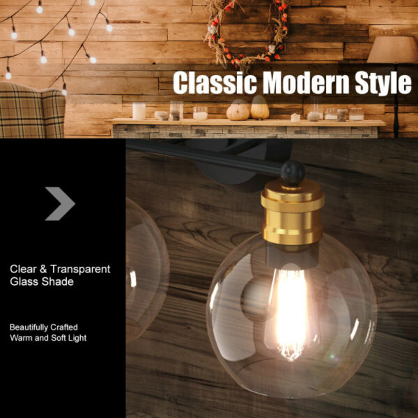 Modern 3-light Bubbled Glass Vanity Light - Image 11