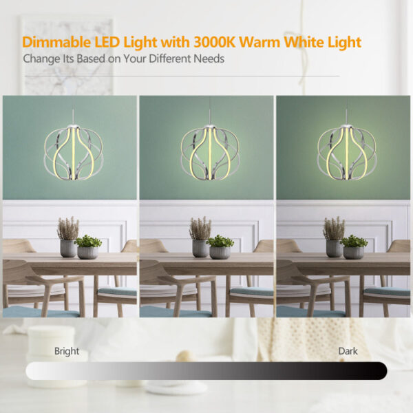 Modern Dimmable Warm White LED Chandelier - Image 11