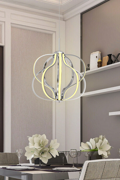 Modern Dimmable Warm White LED Chandelier