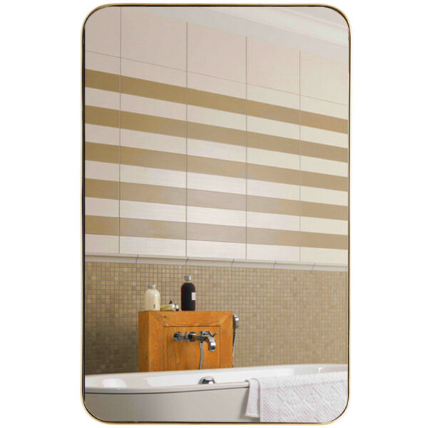 32 x 20 Inch Metal Frame Wall-Mounted Rectangle Mirror - Image 9