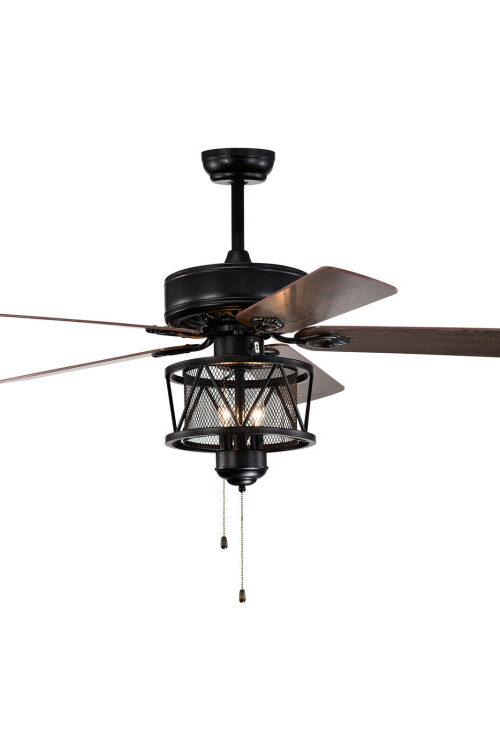 50 Inches Ceiling Fan with Lights Reversible Blades and Pull Chain Control