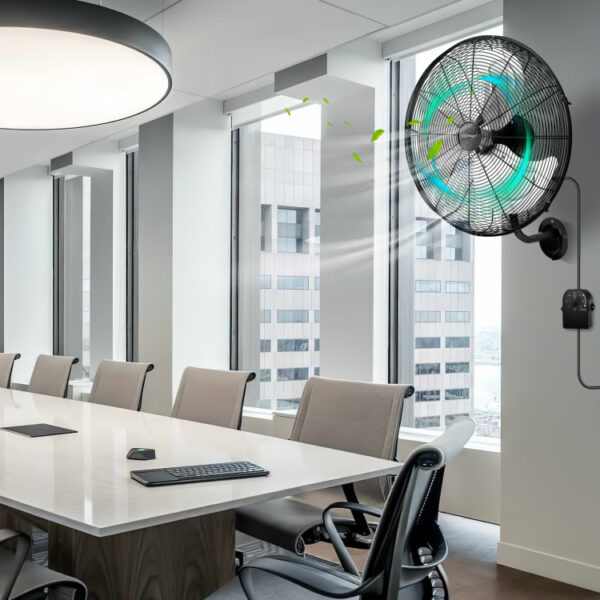 20 Inch Wall Mount Fan with 3 Fan Speeds and Adjustable Tilt Head - Image 9