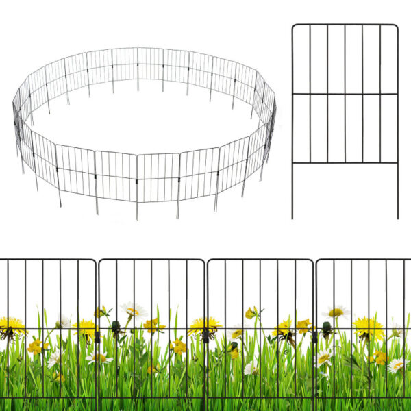 25 Pack Rustproof Decorative Garden Fence Set for Dog Flower bed