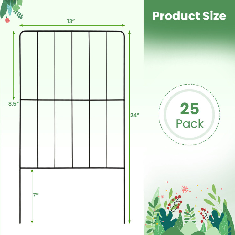 25 Pack Rustproof Decorative Garden Fence Set for Dog Flower bed - Image 8