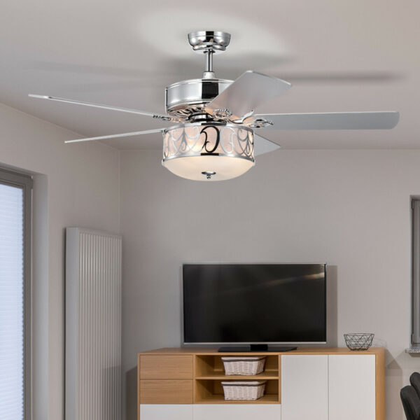 52 Inch Ceiling Fan with Light Reversible Blade and Adjustable Speed - Image 12