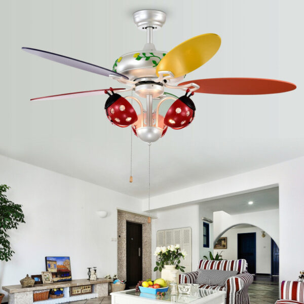 52 Inch Kids Ceiling Fan with Pull Chain Control - Image 6