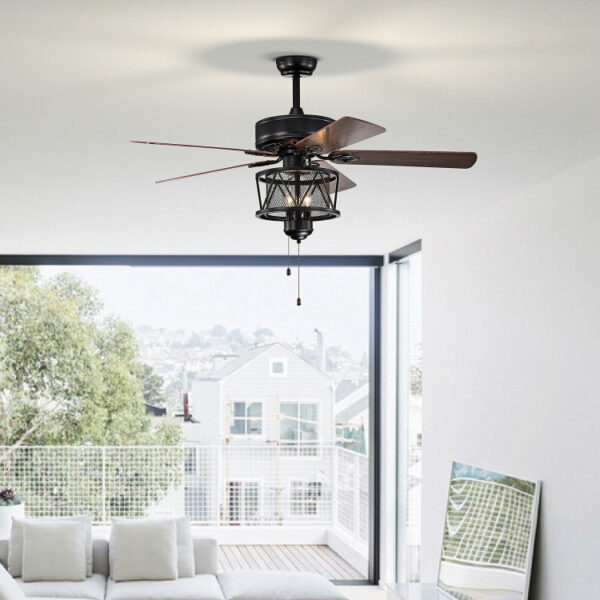 50 Inches Ceiling Fan with Lights Reversible Blades and Pull Chain Control - Image 10