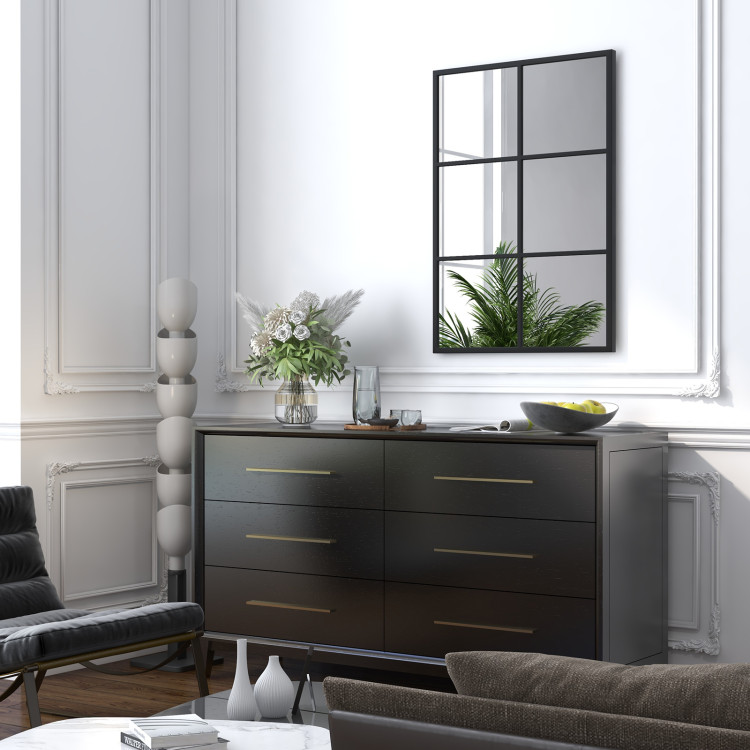 3-Layered Decorative Wall Mirror with Metal Frame for Dining Living Room - Image 6