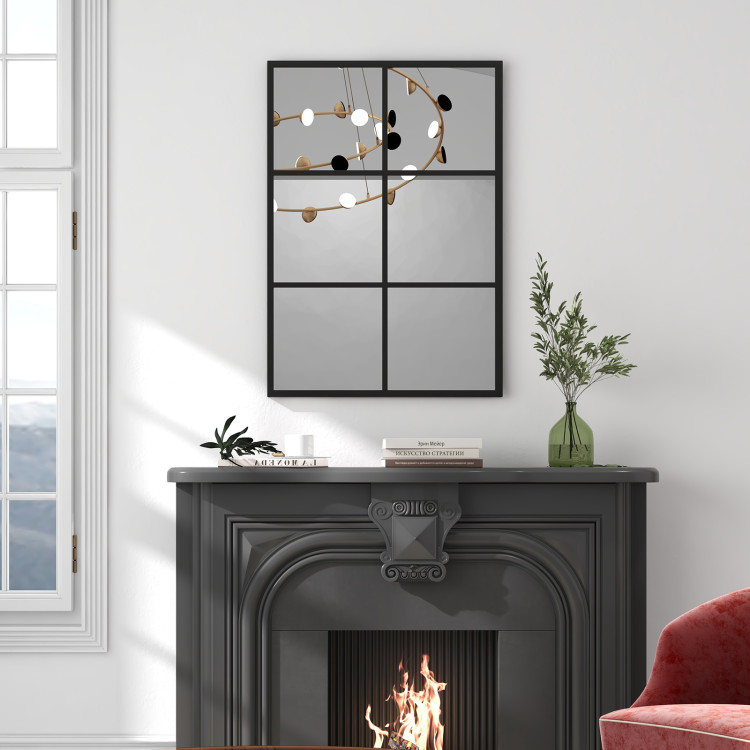 3-Layered Decorative Wall Mirror with Metal Frame for Dining Living Room - Image 7