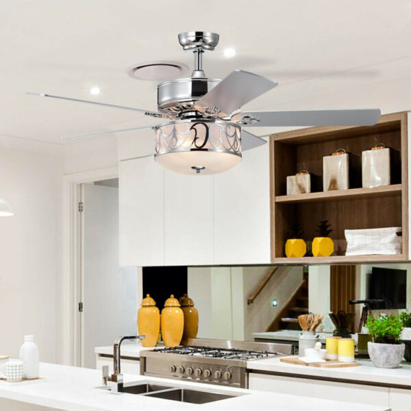 52 Inch Ceiling Fan with Light Reversible Blade and Adjustable Speed - Image 7