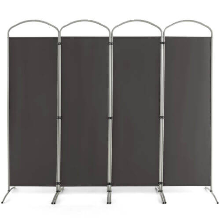6.2Feet Folding 4-Panel Room Divider for Home Office Living Room