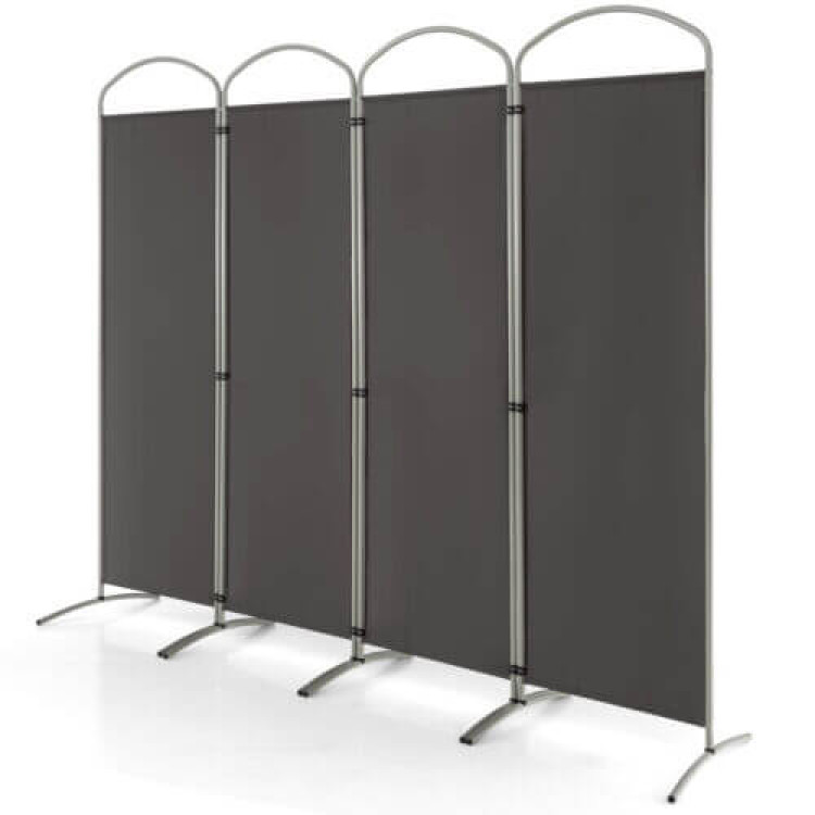 6.2Feet Folding 4-Panel Room Divider for Home Office Living Room - Image 8
