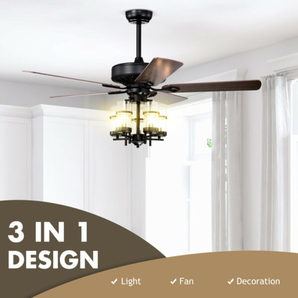 50 Inch Noiseless Ceiling Fan Light with Explosion-proof Glass Lampshades - Image 7