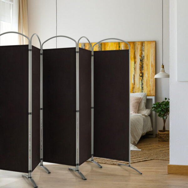 6 Feet 6-Panel Freestanding Folding Privacy Screen Room Divider - Image 10