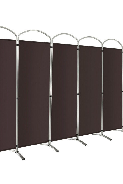 6 Feet 6-Panel Freestanding Folding Privacy Screen Room Divider