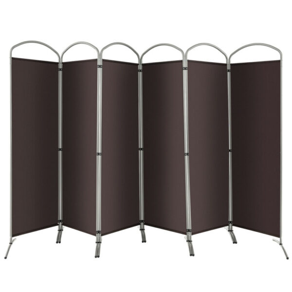 6 Feet 6-Panel Freestanding Folding Privacy Screen Room Divider - Image 8