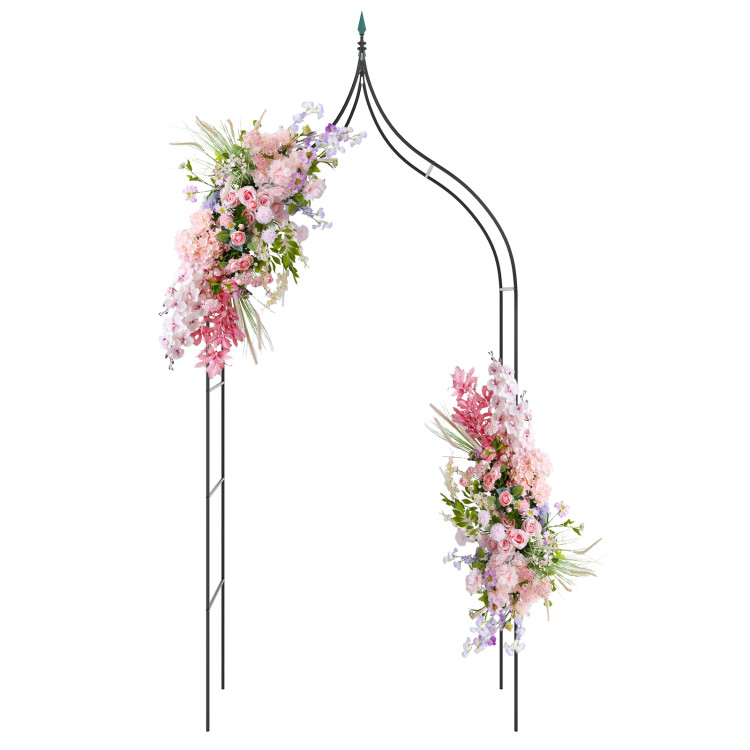 9.5 Feet Decorative Metal Garden Arch for Vine Rose Climbing Wedding Ceremony Party Decoration - Image 8